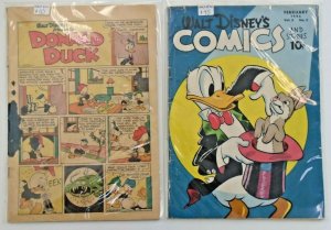Walt Disney's Comics and Stories #61cvls, 65vg (2 books)