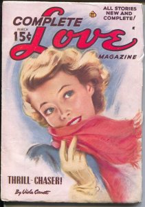 PULP:  Complete Love 3/1949-Ace-pin-up girl cover-romantic pulp fiction-Dow-H...
