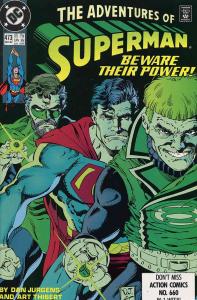 Adventures of Superman #473 FN ; DC | Green Lantern Guy Gardner