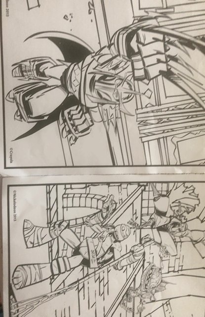 12(2sided)TMNT 2013 coloring pages- one page colored