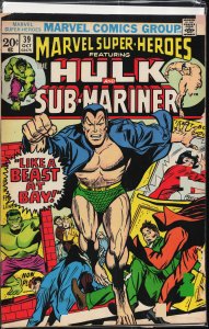 Marvel Super-Heroes #39 (1973) Namor the Sub-Mariner