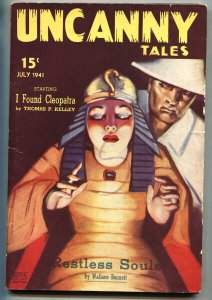 UNCANNY TALES July 1941 Cleopatra cover-Rare Canadian Pulp Magazine 
