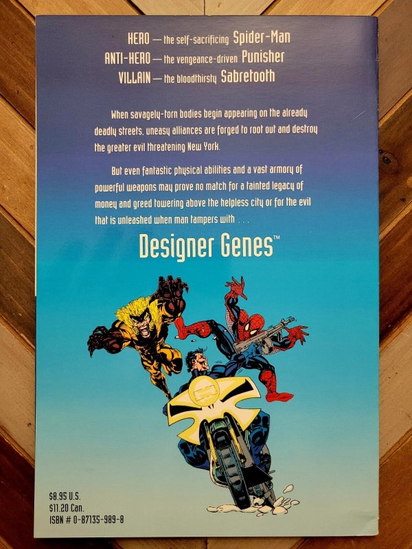 Spider-Man/Punisher/Sabretooth Designer Genes Marvel 1993 TPB Graphic Novel VF