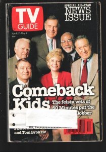MAG: TV Guide 4/27/1996-Special All-Star News Issue-Cast of 60 Minutes -St. L...