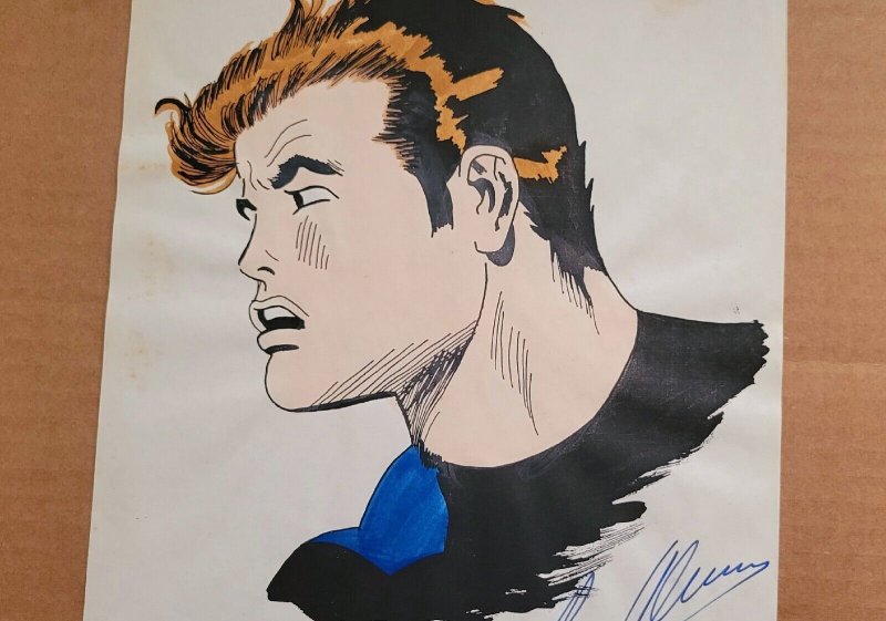 SPIDER-MAN Peter Parker Original Artist-Signed, Comic Sketch Art 8.5×11