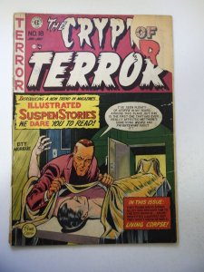 Crypt of Terror #18 PR Con missing cover piece tape on spine centerfold detached