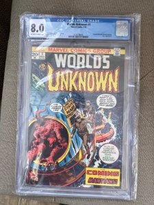 Worlds Unknown #1 (1973) CGC 8.0