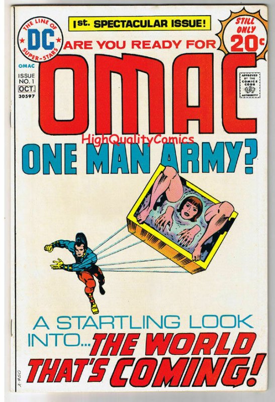 OMAC #1, Jack Kirby, One Man Army Corp, 1974, VF+  (e), World's that is Coming