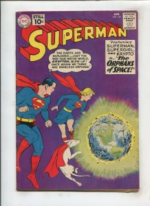 SUPERMAN #144 (5.0/5.5) 10C, SUPERGIRL AND KRYPTO!! 1961