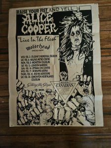 Alice Cooper Molson Canadian Tour Poster 1988-Size is about 18 x 24 