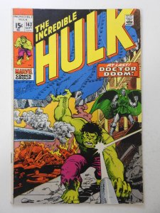 The Incredible Hulk #143 (1971) VG Condition cover detached top staple