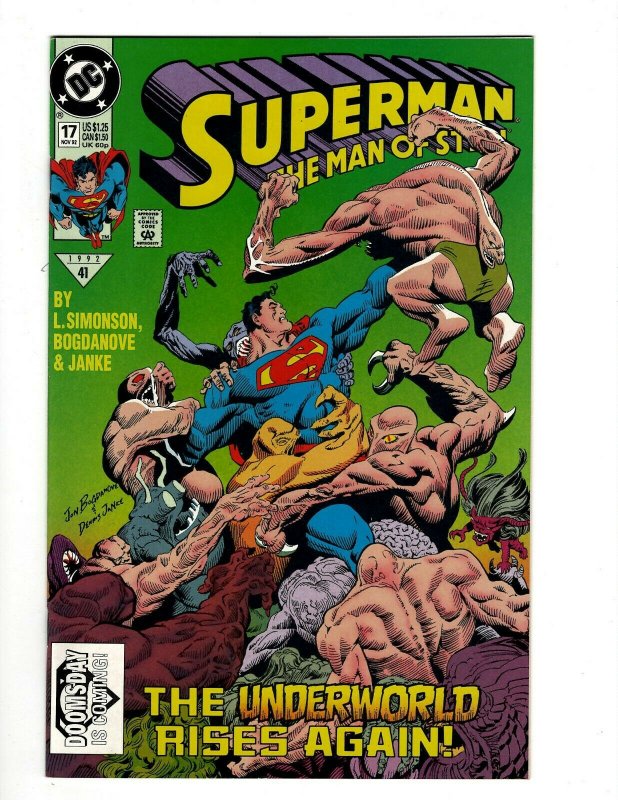 Superman Man Of Steel # 17 NM DC Comic Book Doomsday Batman Justice League OF2