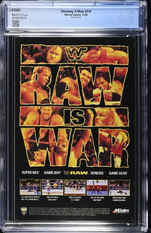 Uncanny X-Men #319 (12/94) Graded CGC 9.6 Deluxe Edition