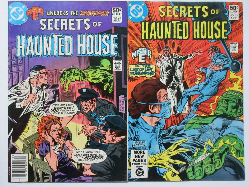 Secrets of Haunted House (DC 1981) #34 + 35 VF Horror starring Mister E!