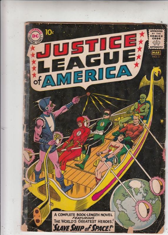 Justice League of America #3 (Mar-60) FR/GD Low-Grade Justice League of Ameri...