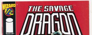 THE SAVAGE DRAGON #1/2 Image/Wizard Silver Wizard Stamp (1993) ~ VF/VF- (PF264)