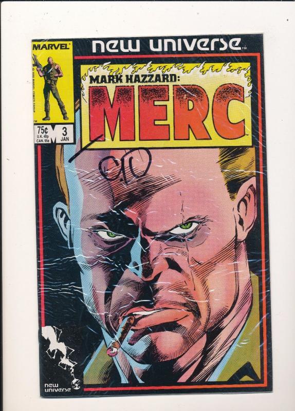 MARVEL Mark Hazzard MERC MX SERIES LOT #1,3,4,5,8 VG/FINE (SIC248)