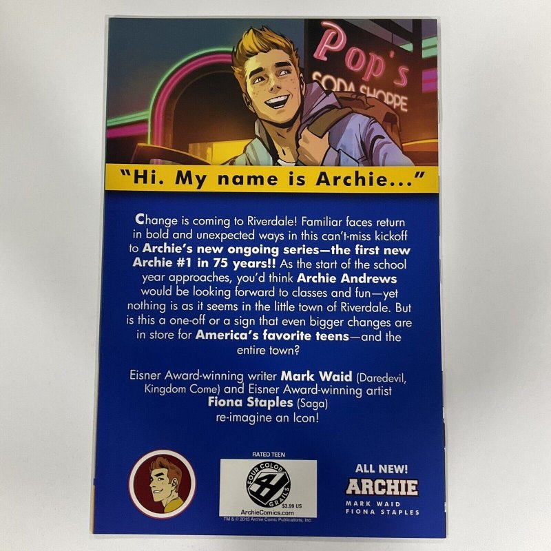 Archie Vol 2 #1 2015 Archie Comics 4CG Variant NM near mint