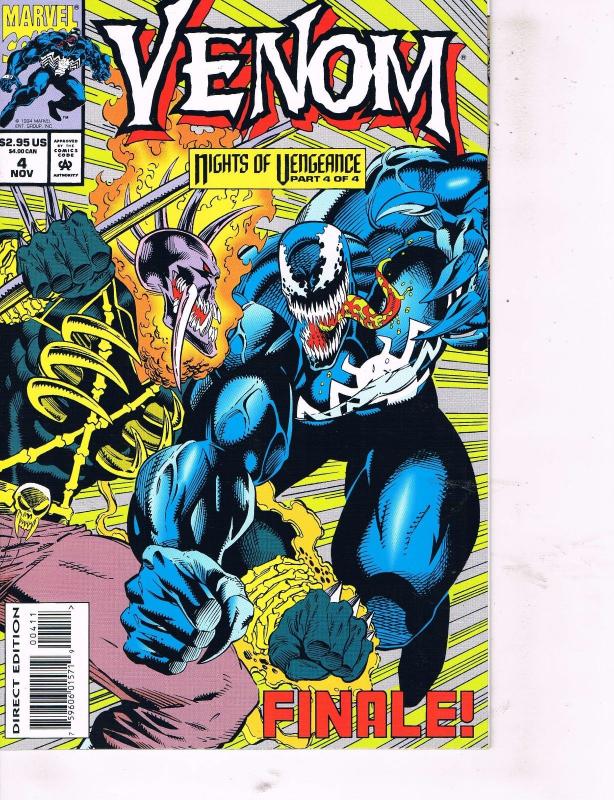 Lot Of 3 Venom Nights Of Vengeance Marvel Comic Books # 1 3 4 Spider-Man TW26