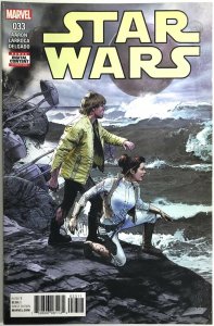 STAR WARS Comic  33 — Luke Skywalker & Princess Leia— 2017 Marvel Comics VF 