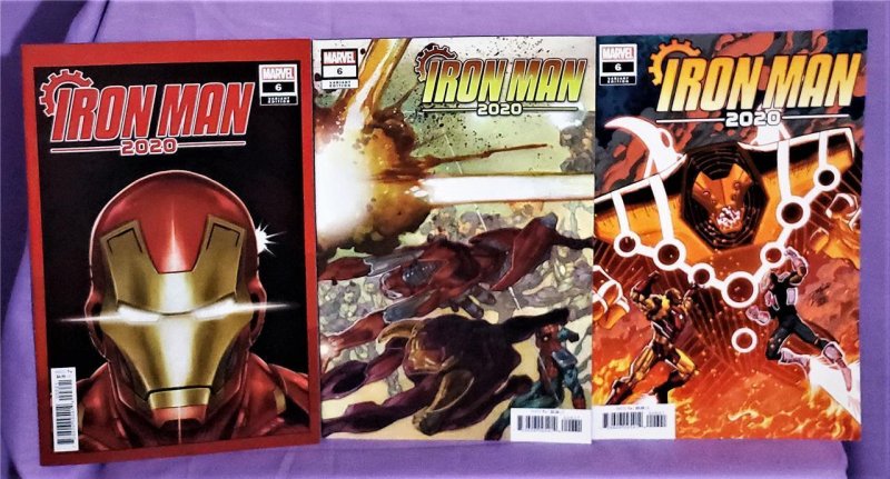 Lot of 3 IRON MAN 2020 #6 Variant Covers Superlog Simone Bianchi (Marvel 2020)