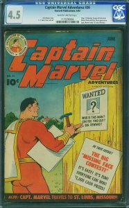 Captain Marvel Adventures #36 (1944) CGC 4.5 VG+