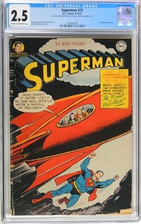 Superman #72 (1951) CGC Graded 2.5