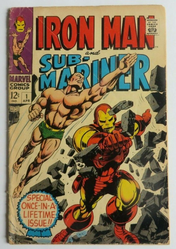Iron Man and Sub-Mariner #1 GD Key Issue Silver Age Marvel Comic 1968