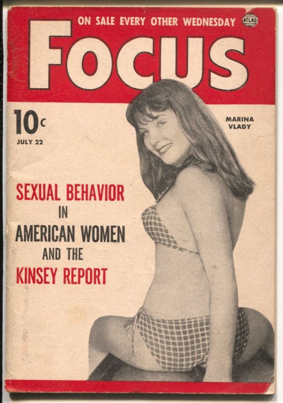 Focus 7/22/1963-Atlas-Mariana Vlady-Kinsey Report-Cheesecake-mini mag-VG