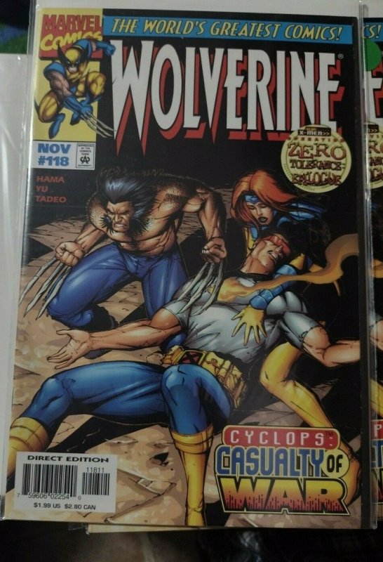 WOLVERINE # 118 1997 marvel  OPERATION ZERO TOLERANCE + X MEN CYCLOPS jean gray 