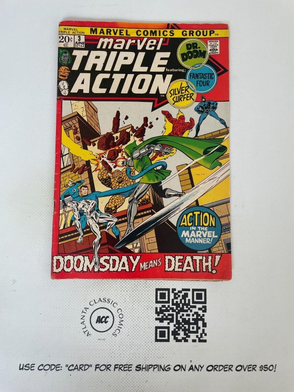Marvel Triple Action # 3 FN- Comic Book Fantastic Four Thing Dr. Doom 14 J224