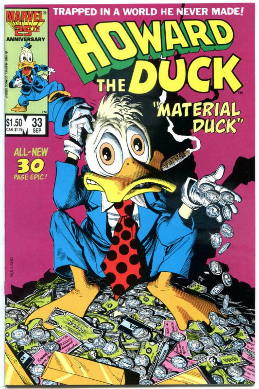 HOWARD THE DUCK #33, NM-, Last issue, Low print run, Mayerik, 1976, Bronze age