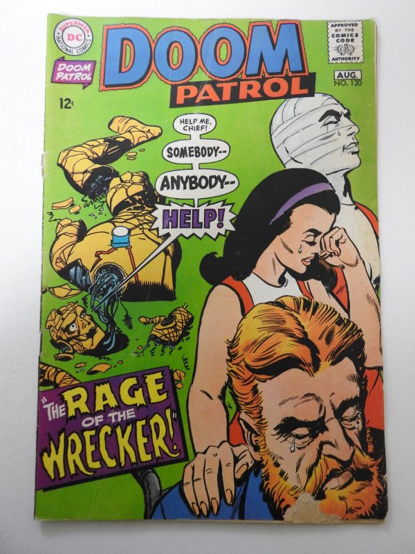 Doom Patrol #120 (1968) GD/VG Condition cover and 1st wrap detached top staple