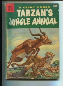 TARZAN'S JUNGLE ANNUAL #5 1956-DELL-EDGAR RICE BURROUGHS-G/VG