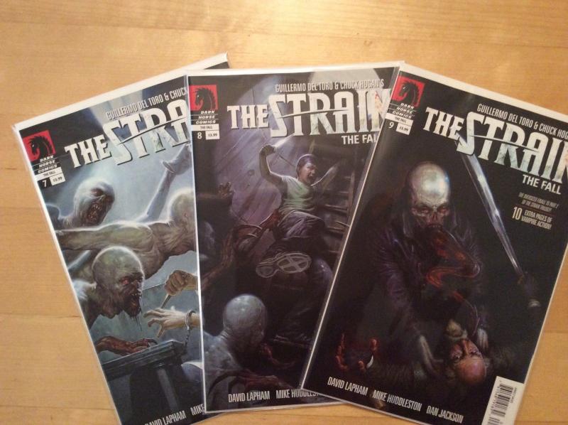 THE STRAIN THE FALL 1 - 9,  NM+, 1ST PRINTS, GUILLERMO DEL TORO   