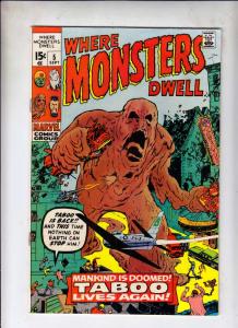 Where Monsters Dwell #5 (Sep-70) VF High-Grade Sporr