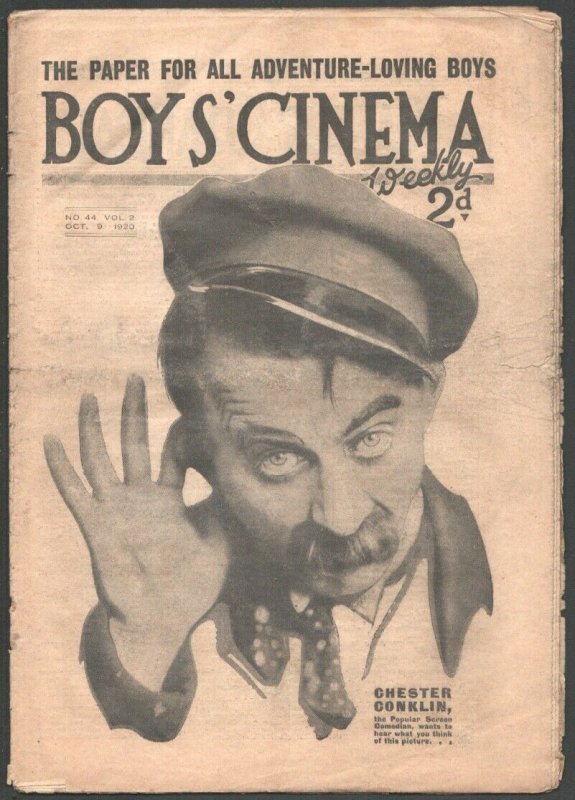 Boy's Cinema Weekly 10/9/1920-story paper format-Tarzan of The Apes -ERB-Che...