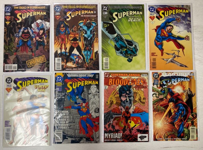 Superman lot #53-110 + 3 ANN (2nd series) 48 diff avg 7.0 (1991-96)