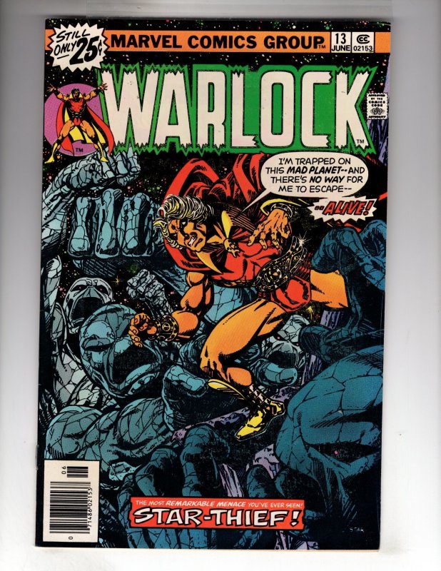 Warlock #13 (1976) 1st Appearance Star-Thief!  Jim Starlin! / ECA5X