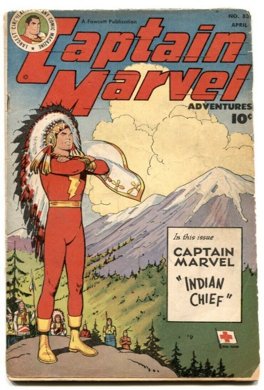 Captain Marvel Adventures #83 1948- Indian Chief- missing panels 