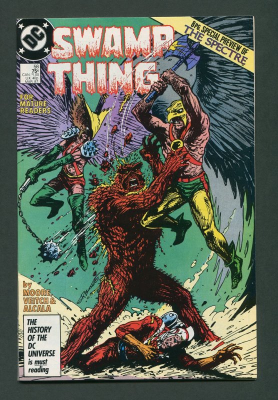 Swamp Thing #58  (2nd Series) 9.0 VFN/NM  March 1987