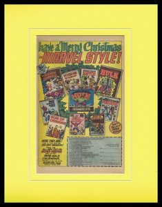 1979 Marvel Comics Christmas Framed 11x14 ORIGINAL Vintage Advertisement Hulk
