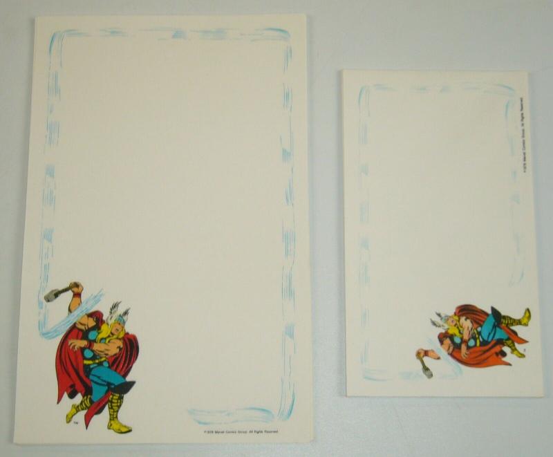 Superhero Notes: Spider-Man and Thor 1978 Stationary Set - envelopes & notes