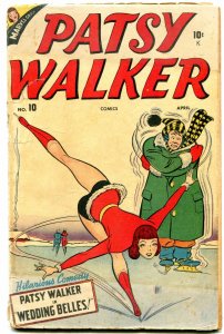 Patsy Walker #10 1947 MILLIE THE MODEL Timely Ice Spicy Skating cover g+ 