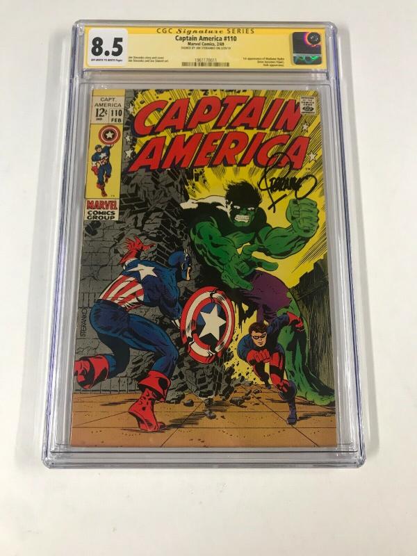 Captain America 110 Cgc 8.5 Ss Signature Series Jim Starlin 1st Madame Hydra