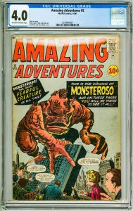 Amazing Adventures #5 (1961) CGC 4.0! OWW Pages!