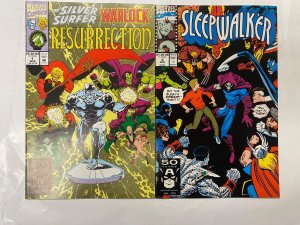 4 MARVEL comic books Silver Surfer #2 First X-Men #4 Surfer/ Warlock #1 45 KM19