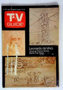 TV Guide 8/12/1972 Leonardo da Vinci VG