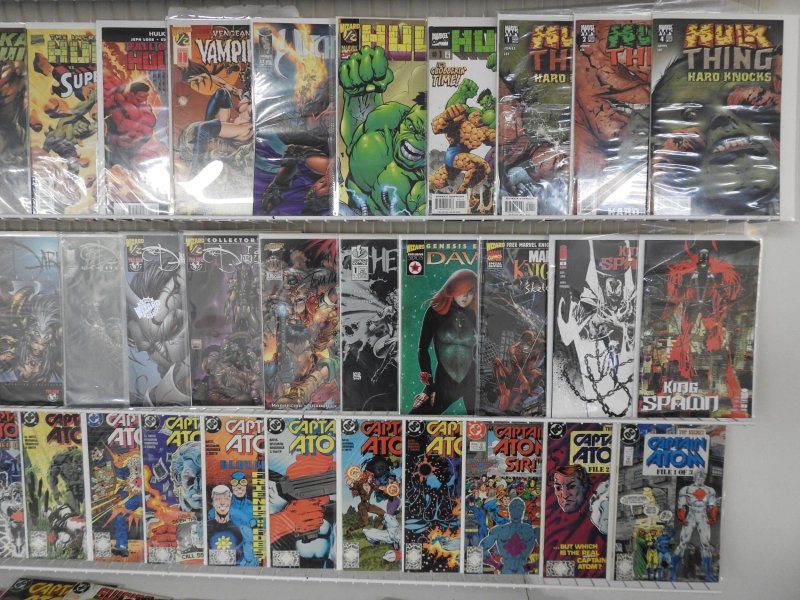 Huge Lot of 150+ Comics W/ King Spawn, Hulk, Captain Atom! Avg. VF- Condition!