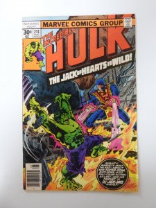 Incredible Hulk #214 VF condition